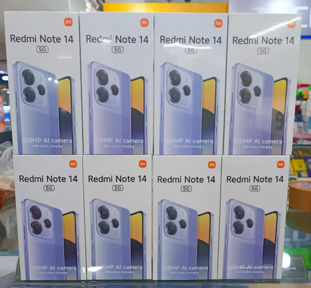 Murah new hp Xiaomi Redmi Note 14 5G 8/256 grs resmi bs TT