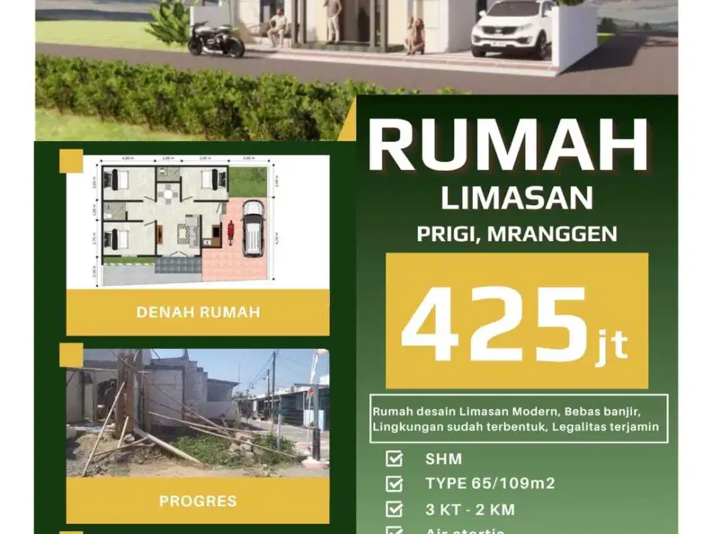 DIJUAL RUMAH MURAH JL PRIGI MRANGGEN DEMAK