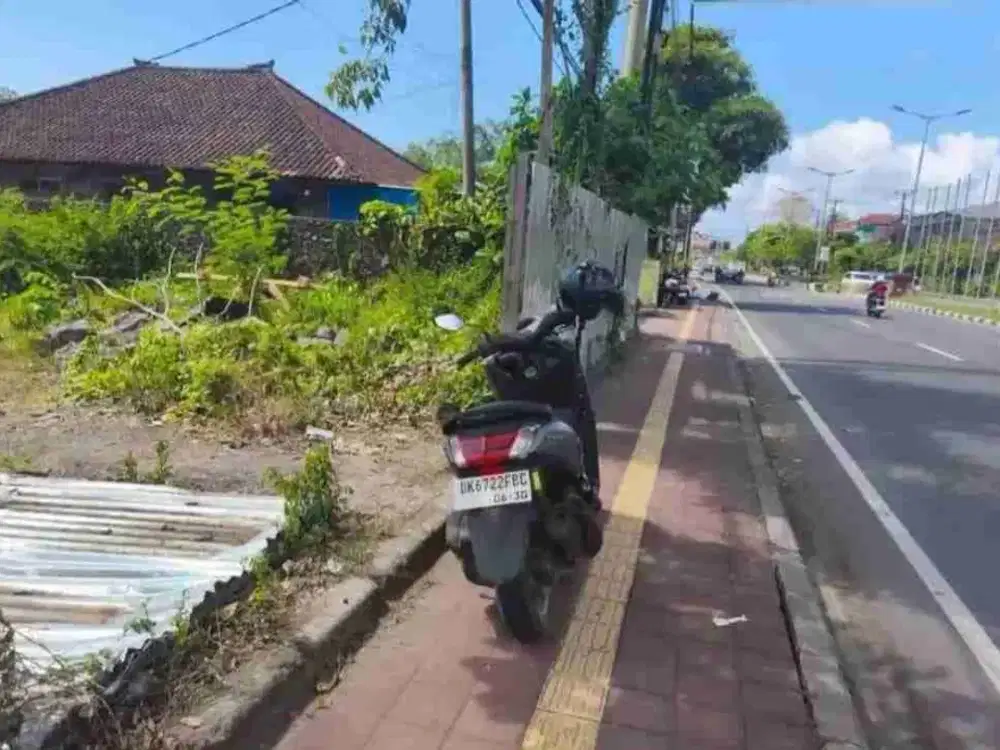 dijual tanah 1000m² jln utama bypass Ngurah Rai dekat tol nusa dua badung bali