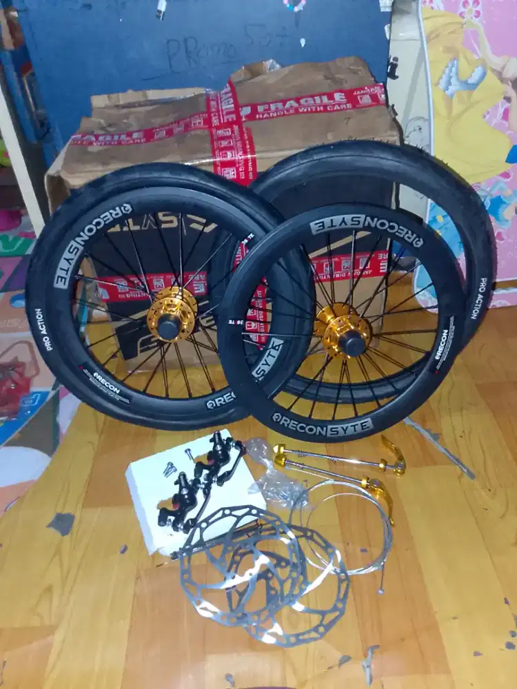 Wheelset Jangkrik sepeda lipat 16+ syte recon