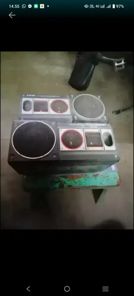 Sepasang speker mobil masive 3 way 100 watt