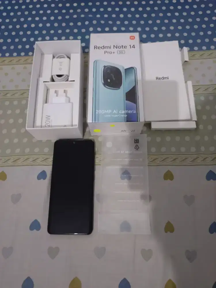 Handphone Xiaomi Redmi Note 14 Pro Plus 5G 99% Like New Fullset (Nego)