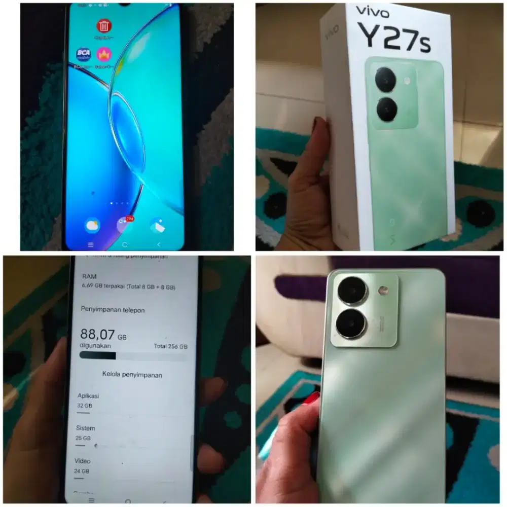 Jual Hp Vivo Y27s bekas ram 8/256 asli Vivo bukan kW/bukan Refurbish