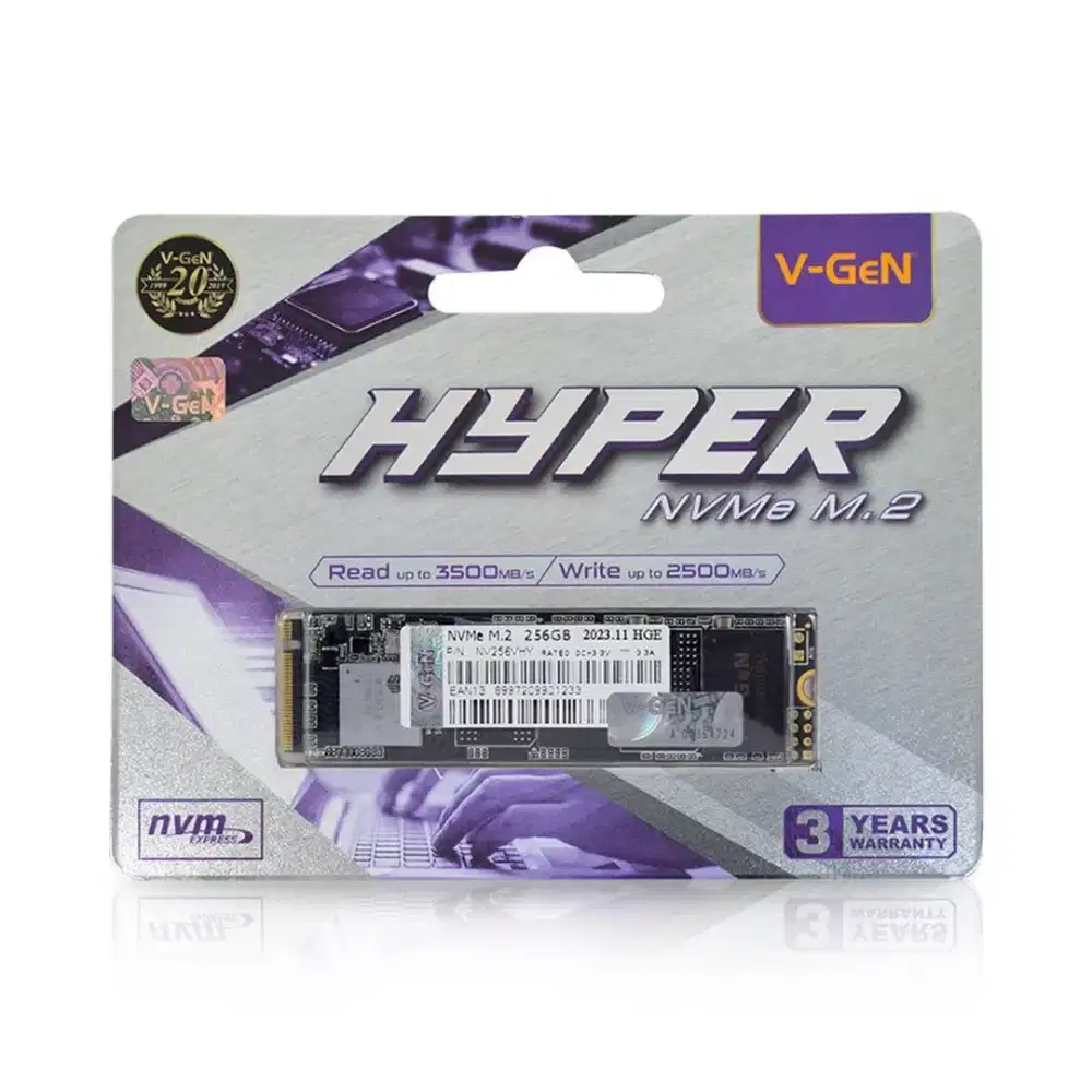 Solid State Drive V-GeN 256GB M.2 NVMe PCIe Gen 3.0 - SSD VGEN M2 NVME