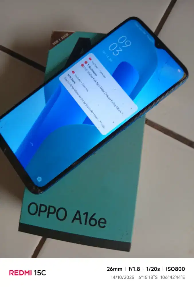 HP oppo A16e ram 3/32