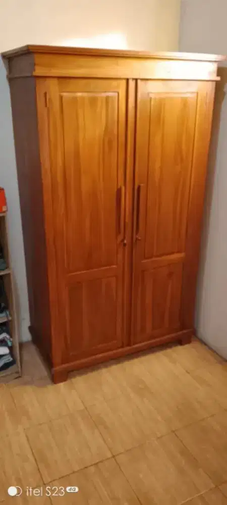 Lemari jati asli 2 pintu