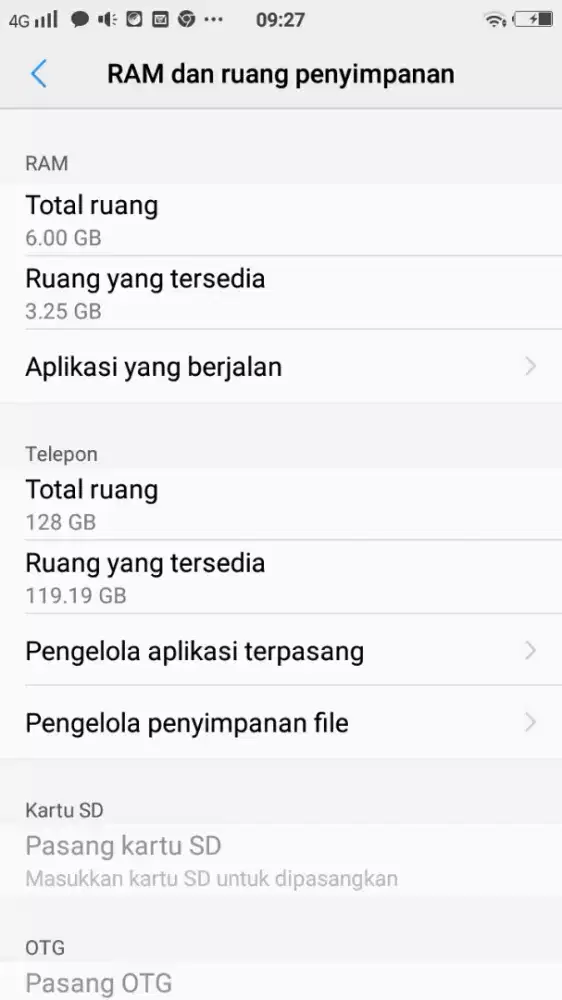 Vivo y67 ram 6/128normal siap pakai