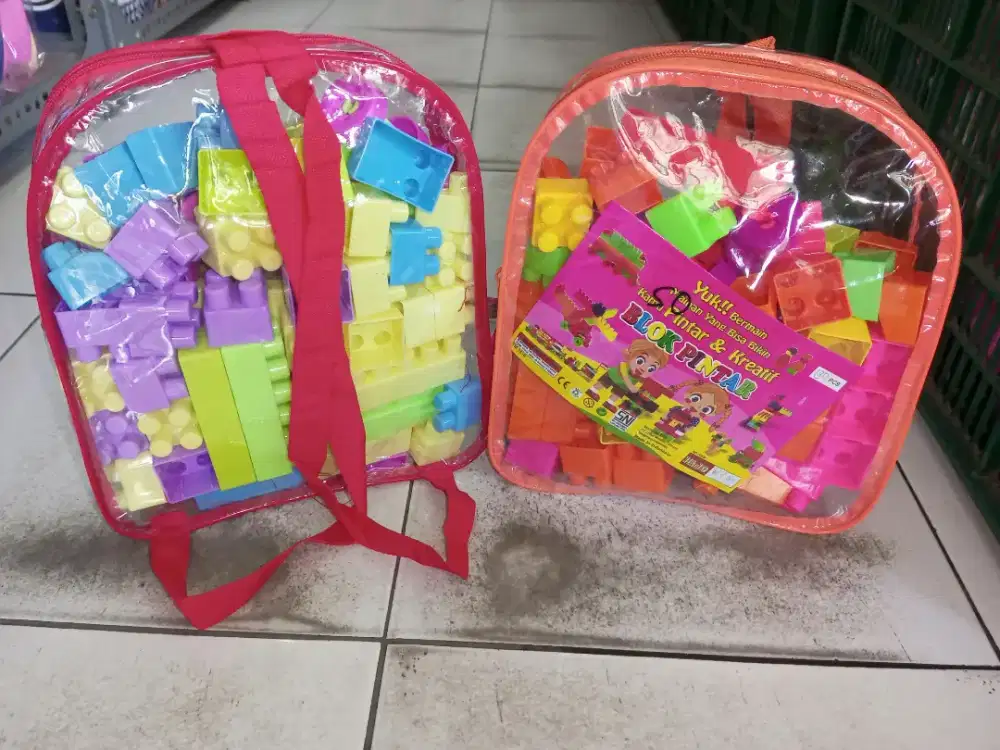 Mainan Anak Block Tas isi 80pcs