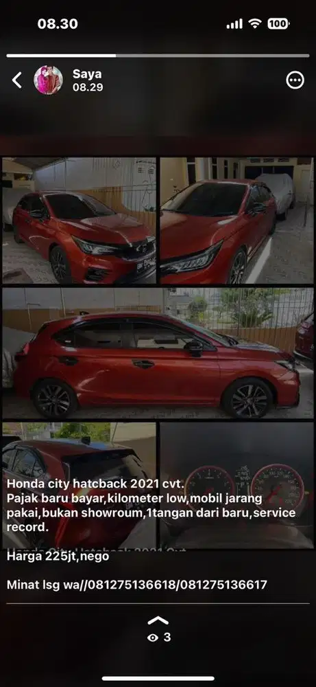 Dijual city hatchback