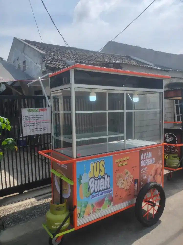 gerobak gorengan/ nasi uduk/ ayam bakar/ tahu crispy-DLL