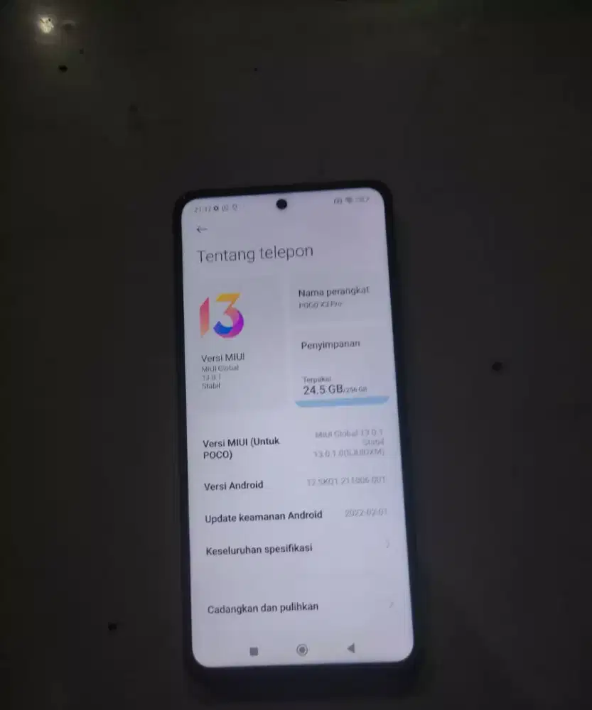 Poco x3 pro ram 8/256 nfc hp dan casab
