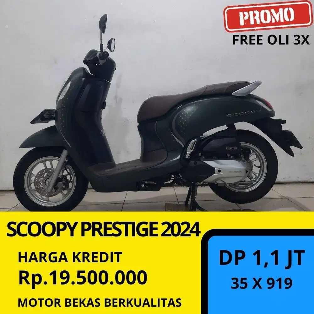 Honda Scoopy keyless 2024 warna hijau plat depok bossku