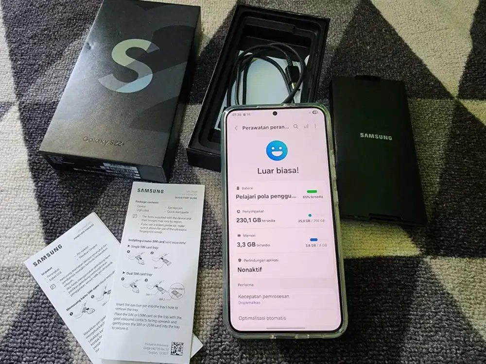 Samsung Galaxy S22+ 256GB Resmi SEIN Mulus Fullset