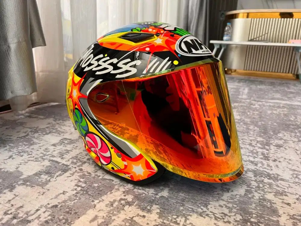 Helm NHK R1 ELITE GP EDITION IVAN TORTOLA
(XL) +Flat Visor Red Iridium