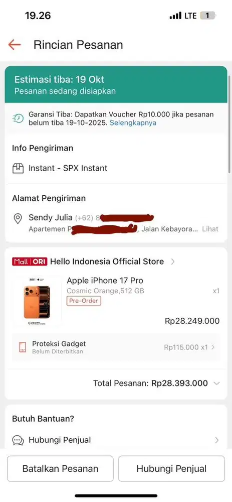 Iphone 17 Pro 512GB Cosmic Orange Ready 17 Okt