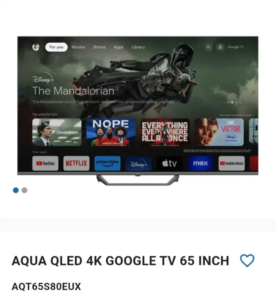 AQUA QLED GOOGLE TV 4K 65 INCH