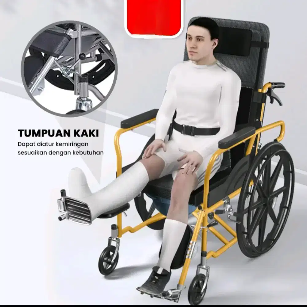 Kursi Roda 4 to 1 kaki bisa panjang