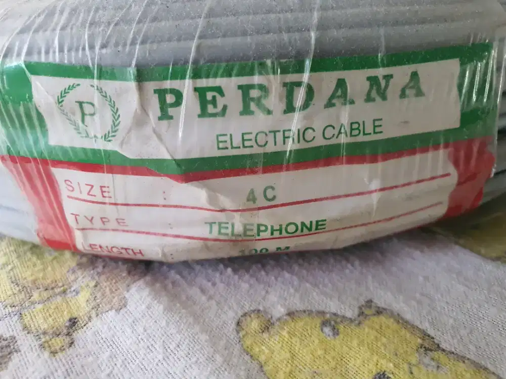 Perdana Telephone cable 4C | 100 Mtr | tembaga murni | kabel intercom