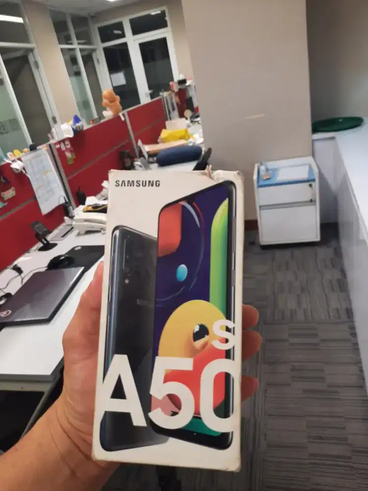 Jual samsung A50s Fullset 4/64gb NFC On