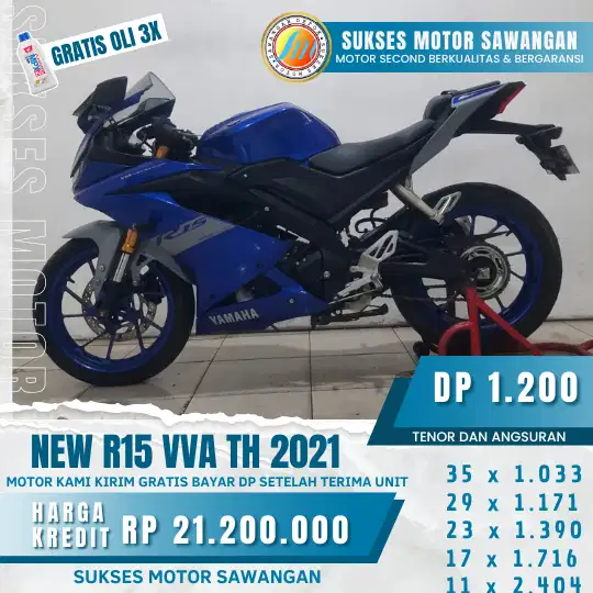 YAMAHA NEW R15 VVA TH 2021 JUAL CASH ATAU KREDIT,TUKAR TAMBAH