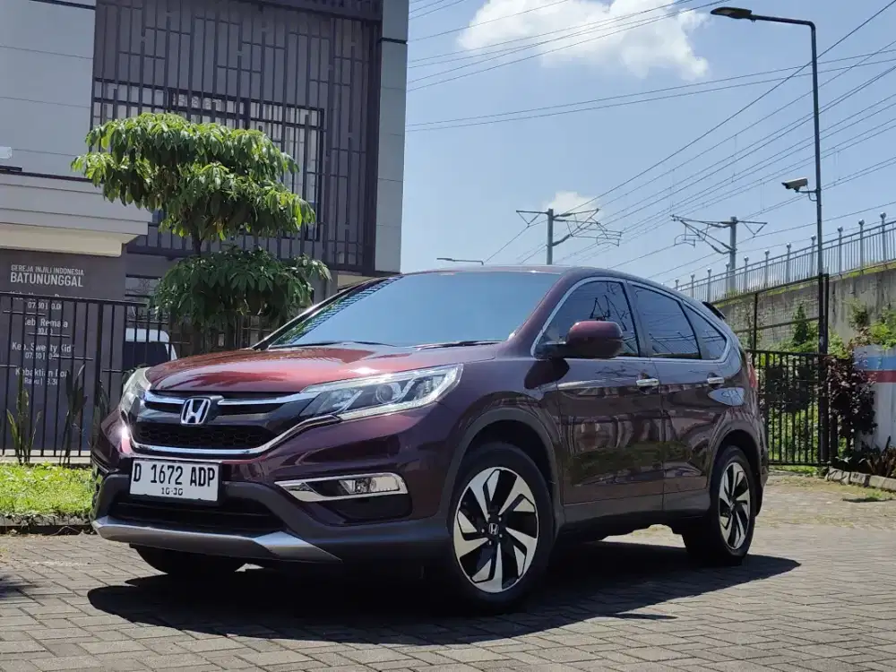 Crv Prestige 2015 AT Merah Cherry Km Low Record Honda CR-V Sunroof