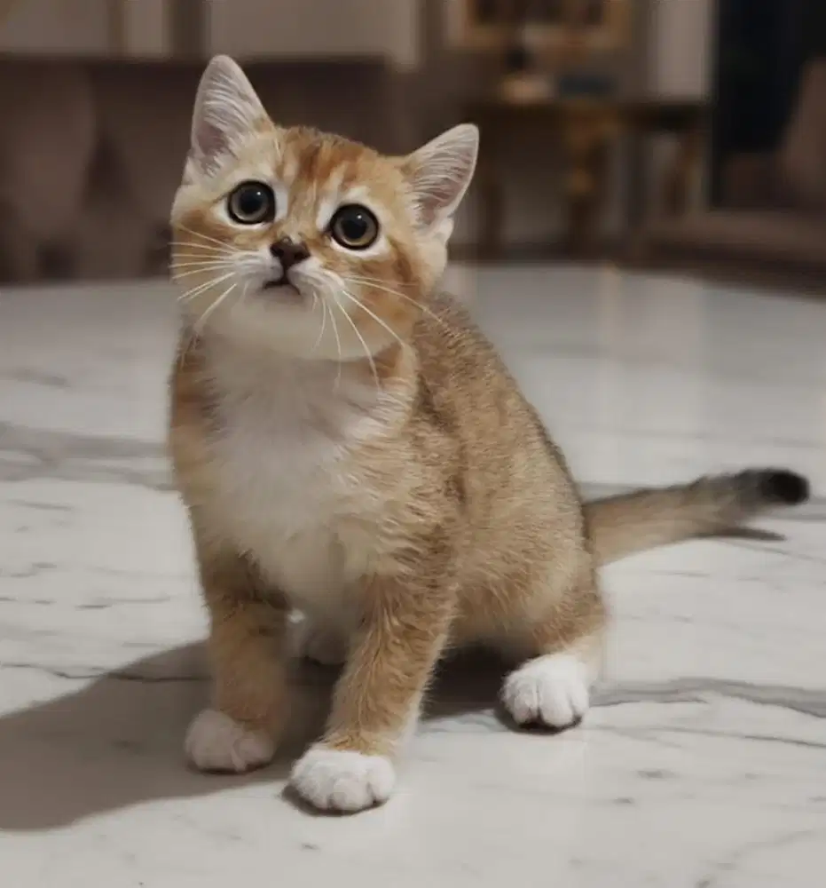 Kucing british shorthair golden bicolor betina