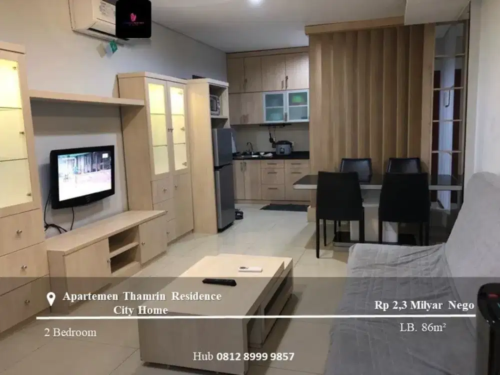 Dijual Apartement Thamrin Residence City Home Low Floor 2BR Full Furnished