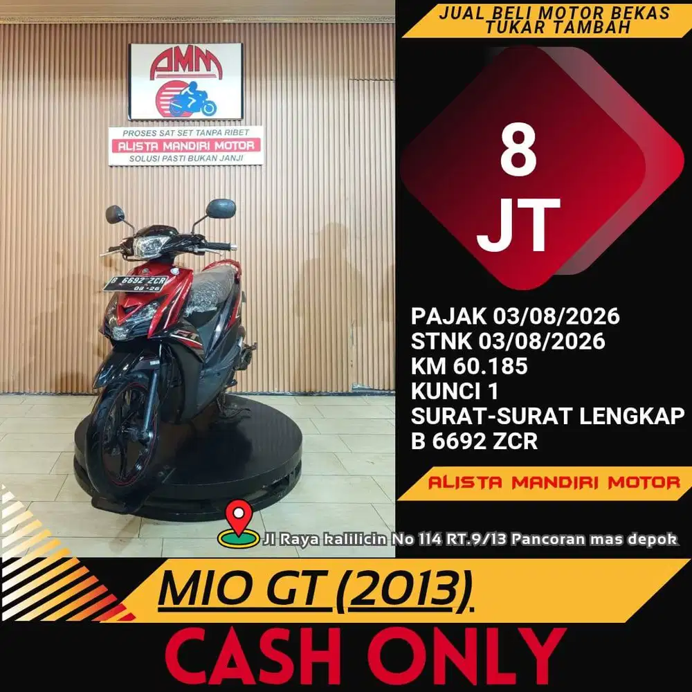 MIO GT 2013 PAJAK HIDUP DP 500 BISA CICILAN CC 0% KREDIVO SPAYLETTER