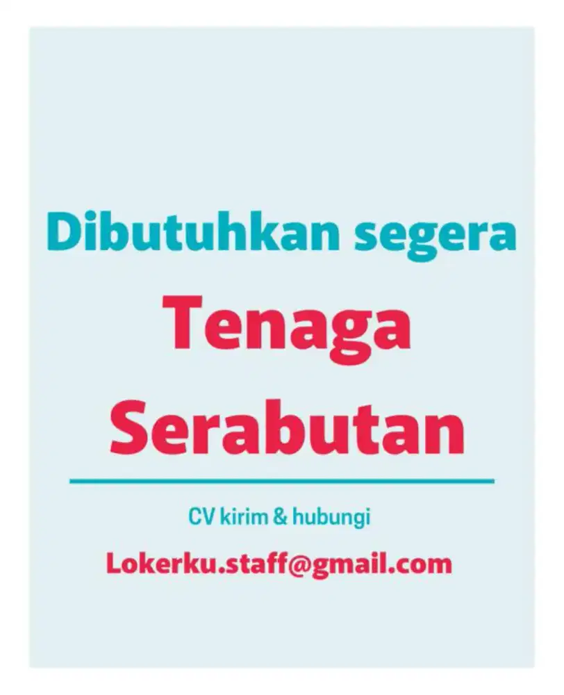 Tenaga Serabutan penempatan di Surabaya