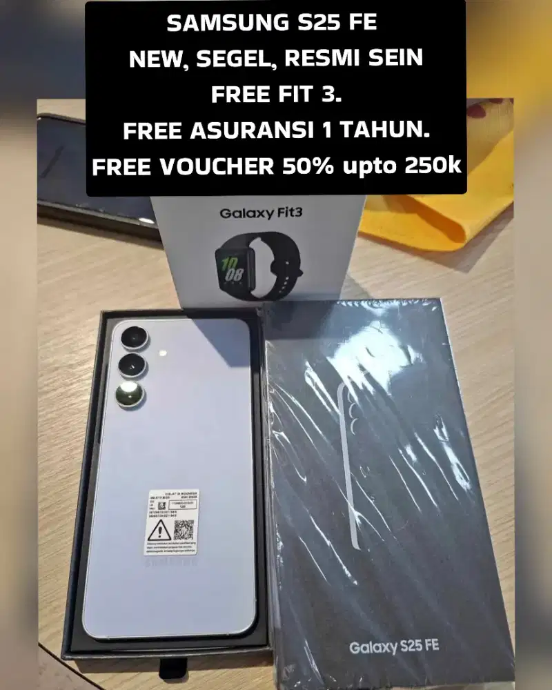 Rp.9,999.000 Samsung S25 FE Free fit 3, asuransi 1 tahun. Voucher 250k