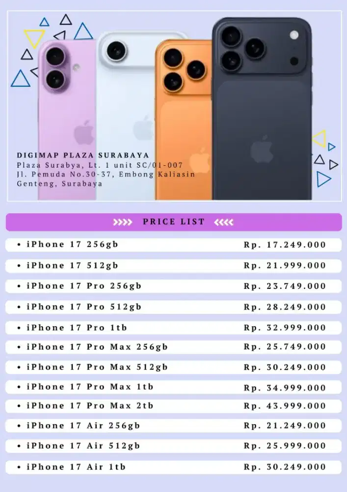 IPHONE 17 256 GB / GRATIS 2X CICILAN