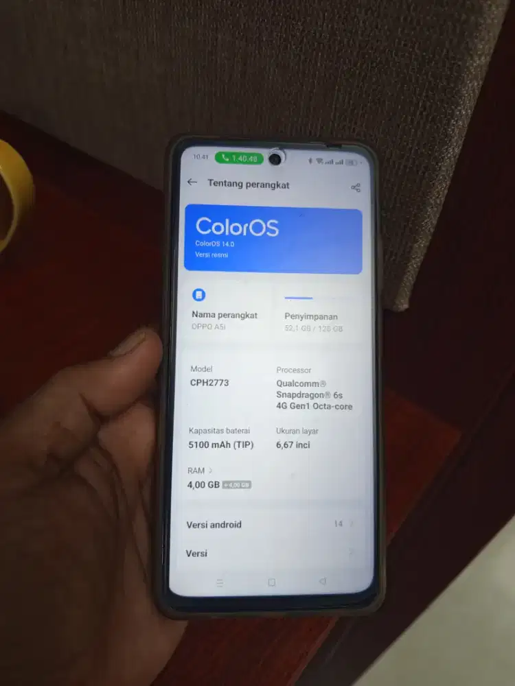 Oppo A5i Ram 4+4/128