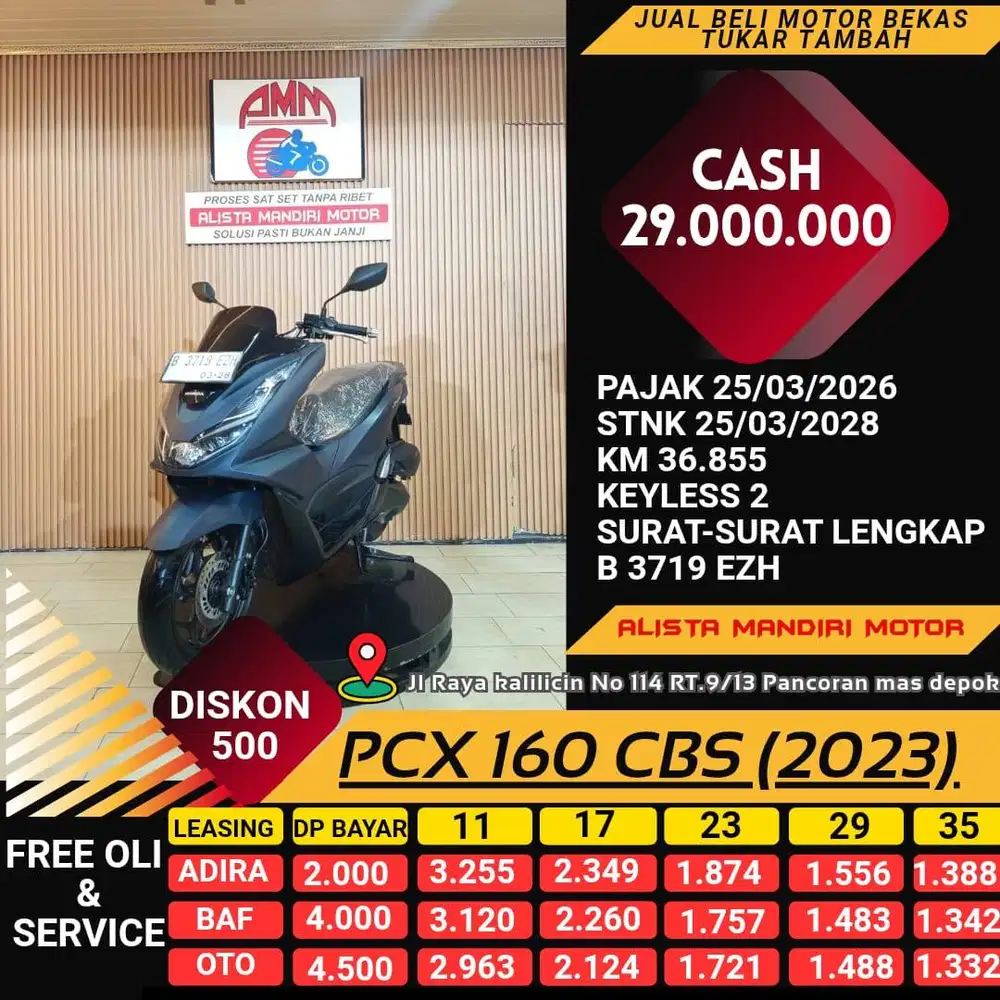PCX 160 CBS 2023 PAJAK HIDUP BISA CICILAN CC 0% KREDIVO SPAYLETTER