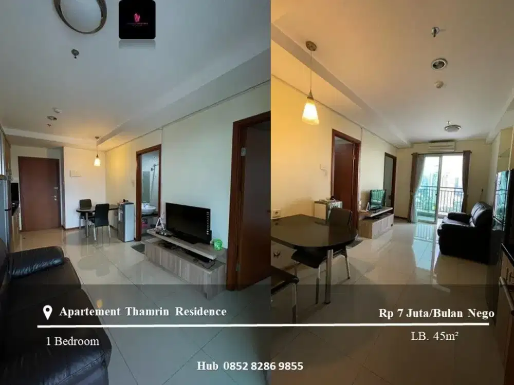 Disewakan Apartement Thamrin residence Mid Floor 1BR Full Furnished