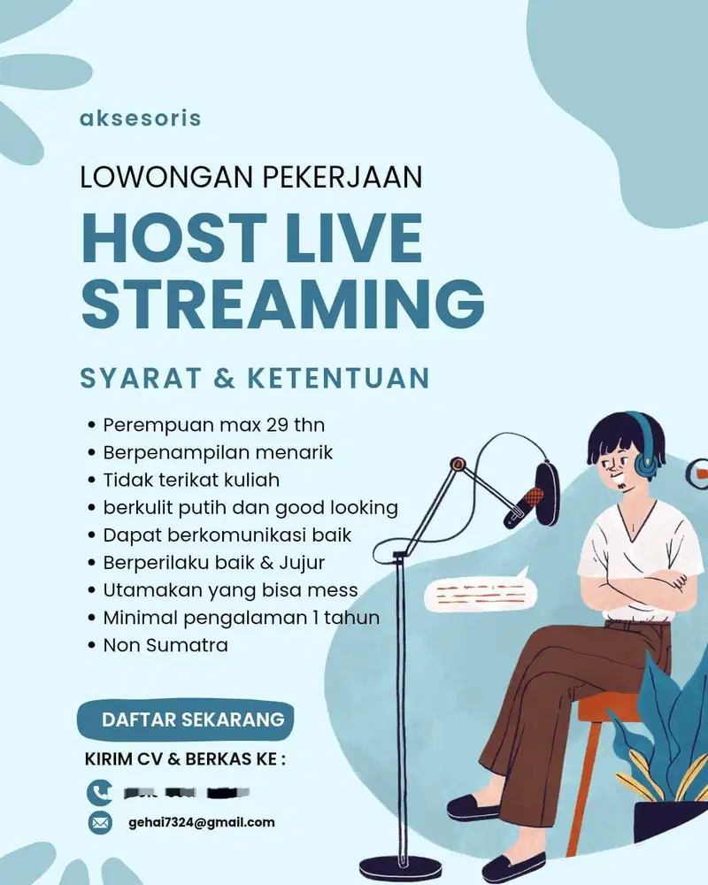 DIBUTUHKAN SEGERA LOWONGAN PEKERJAAN SEBAGAI TRANSLATOR ADMIN DAN HOST
