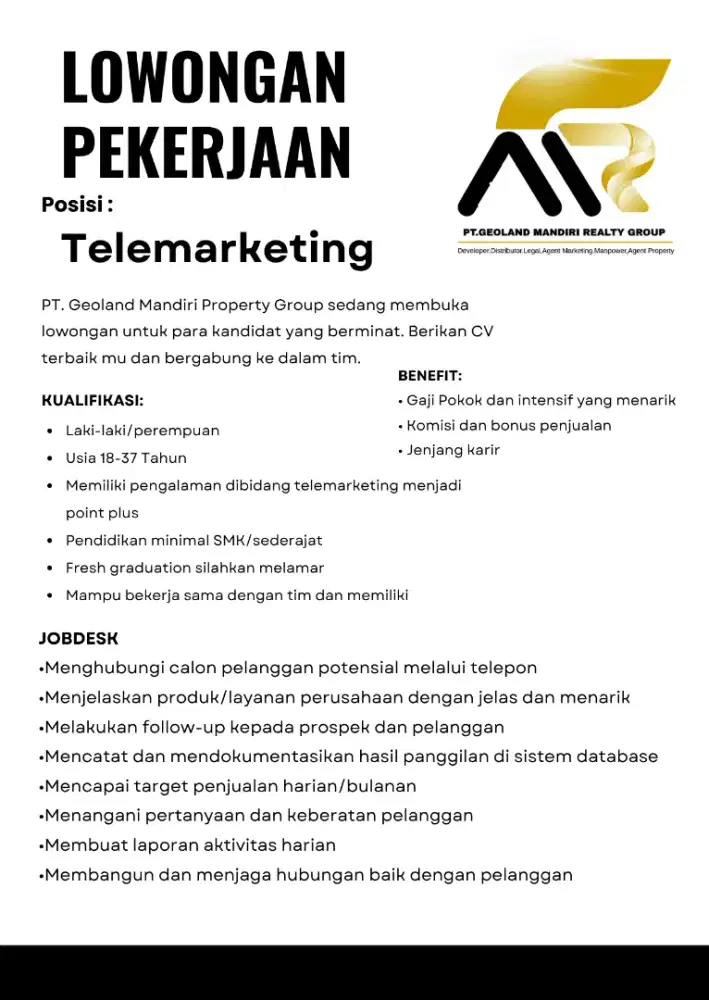 Lowongan Pekerjaan
