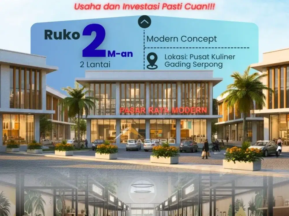 Dijual Ruko Murah 2 Lantai Rp.2 Man dan Kios Hanya Rp.700 Jutaan Di tengah Perbatasan langsung kota Gading Serpong BSD
