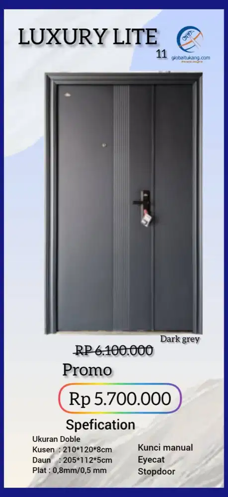 Jual Pintu baja modern untuk semua desain rumah kota Padang