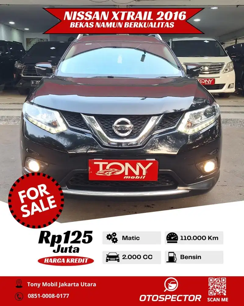 Nissan Xtrail 2.0L AT 2016 Hitam