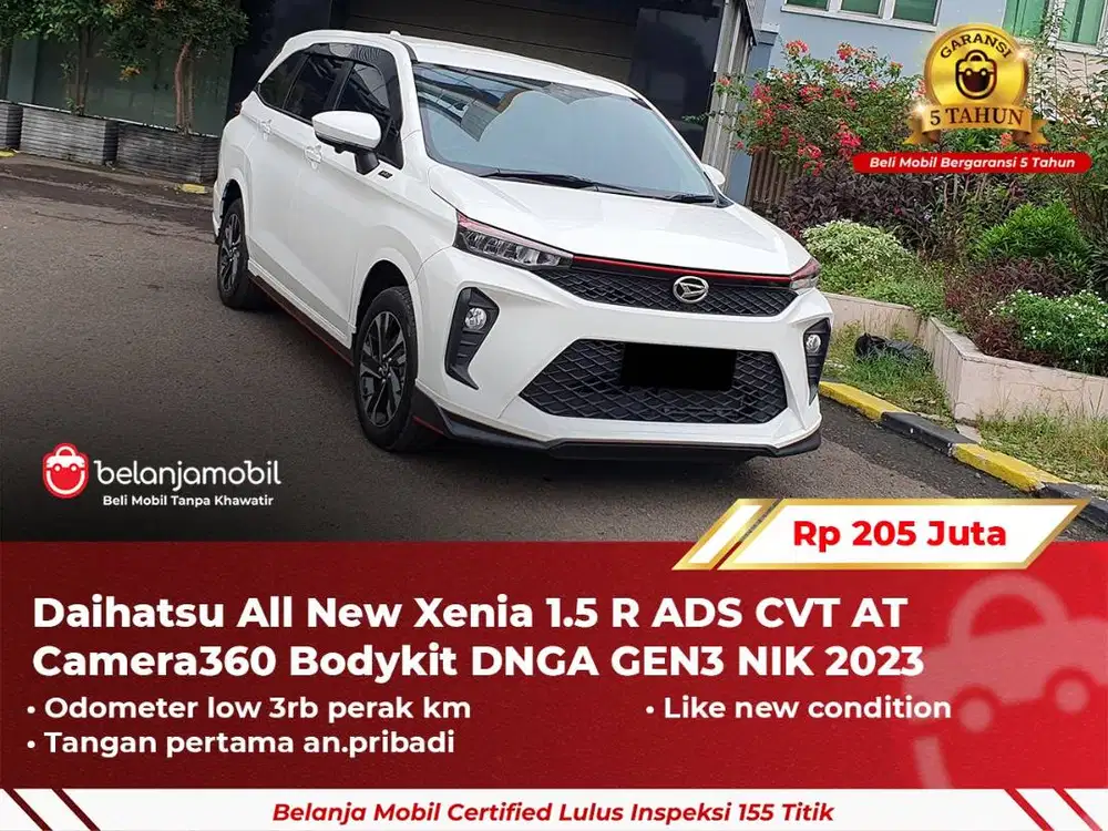 [GARANSI 5TH] Daihatsu All New Xenia 1.5 R ADS AT Camera360 2023/2024