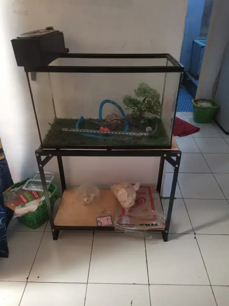 Aquarium Fullset dgn rak nya