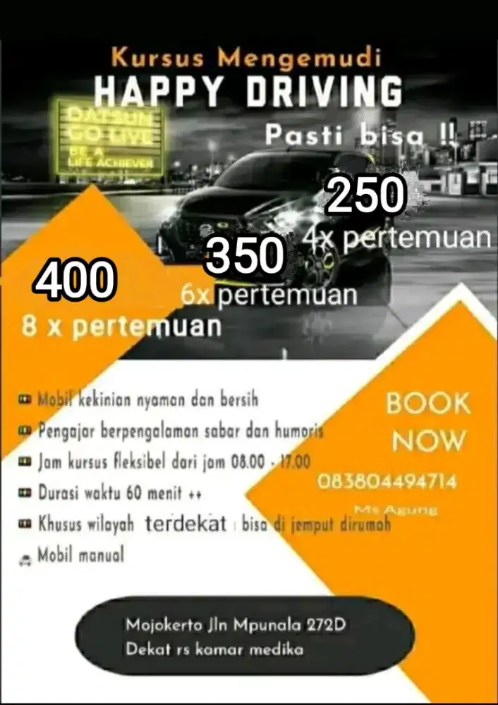 Kursus mengemudi manual happy drive