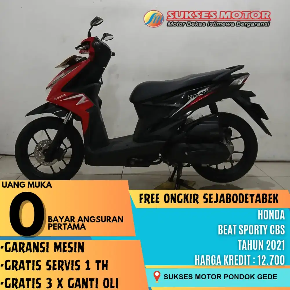 HONDA BEAT SPORTY CBS TAHUN 2021 TANPA DP