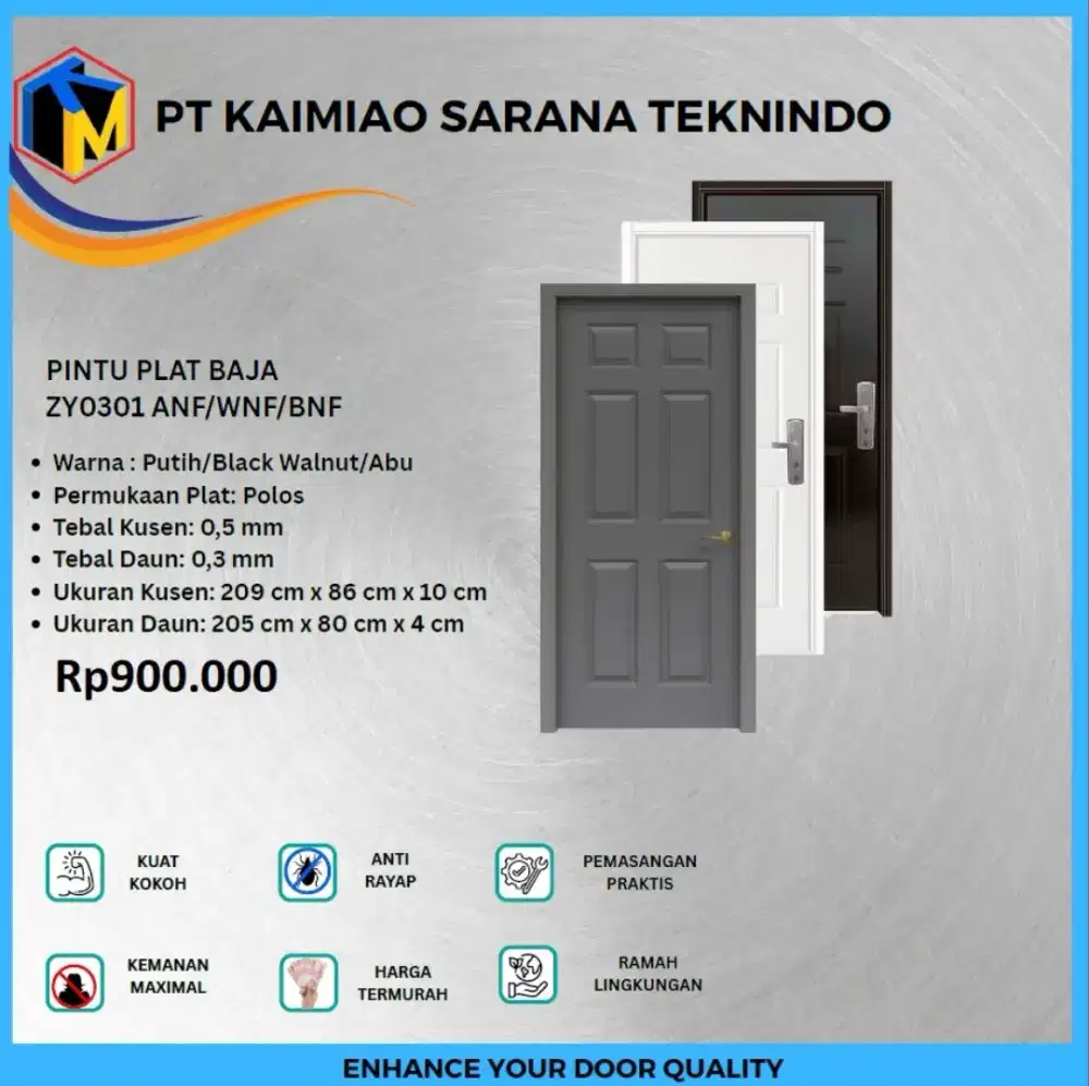 PINTU PLAT BAJA DENGAN 8 MODEL