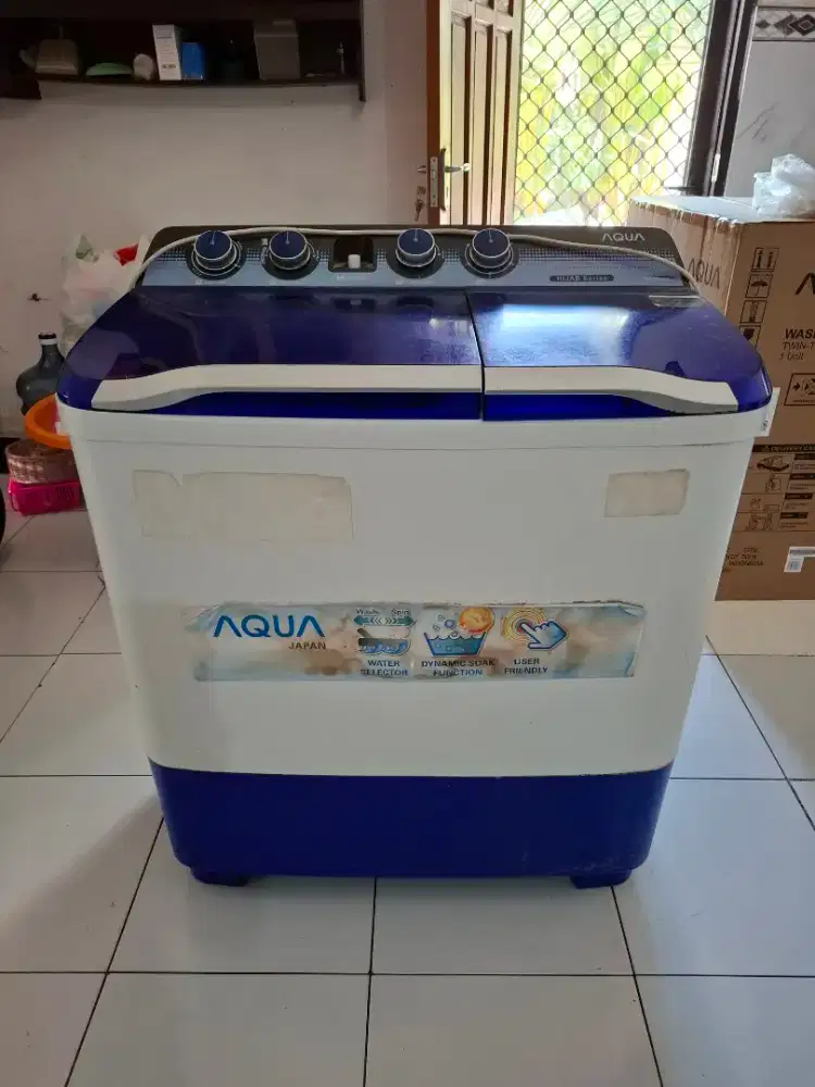 Dijual Murah Mesin Cuci Aqua 2 Tabung 10Kg