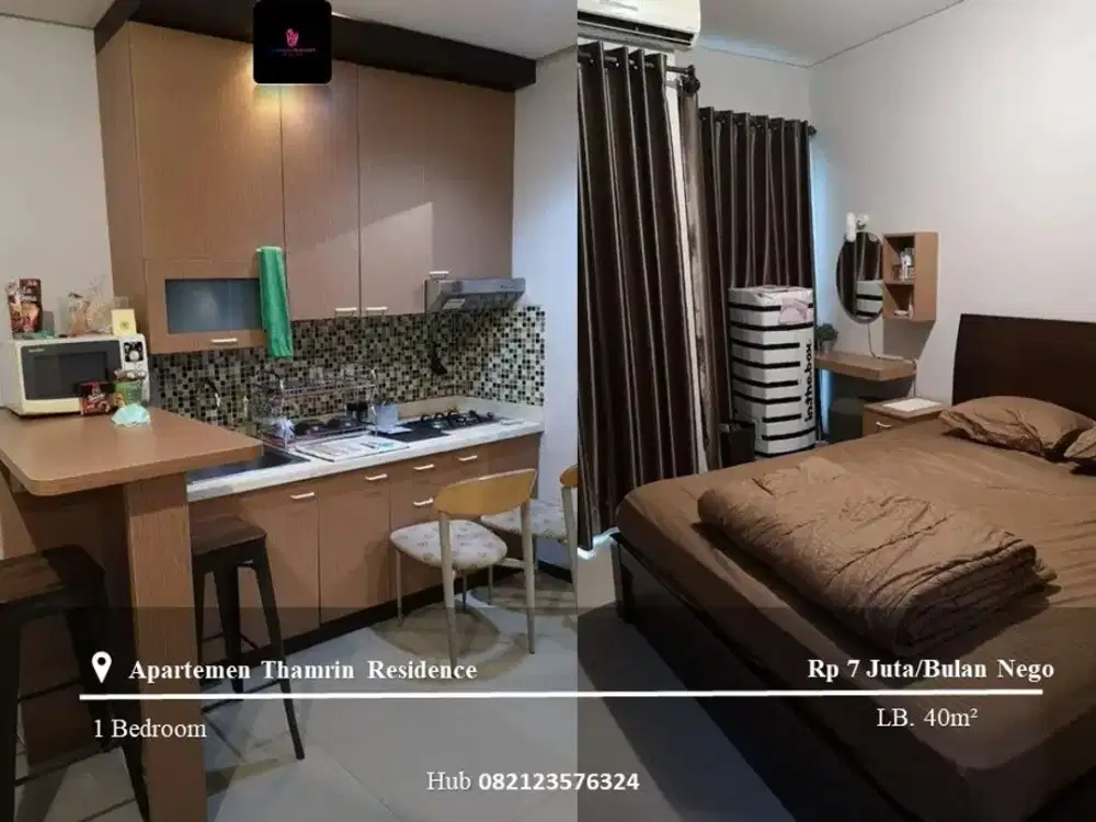 Disewakan Apartement Thamrin Residence Low Floor 1BR Full Furnished