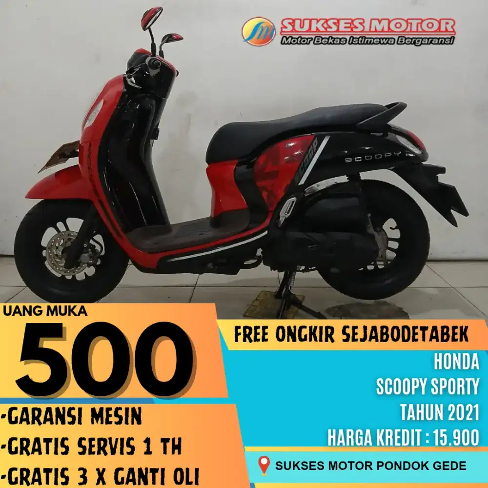 HONDA SCOOPY SPORTY TAHUN 2021 DP 500 RIBU