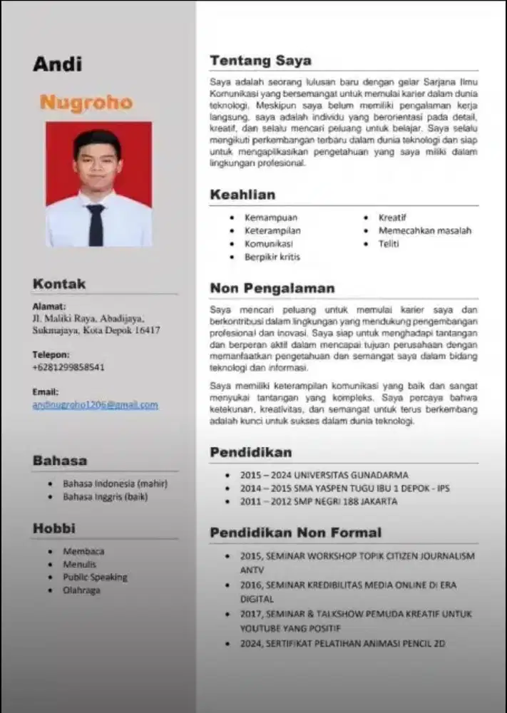 Butuh lowongan pekerjaan