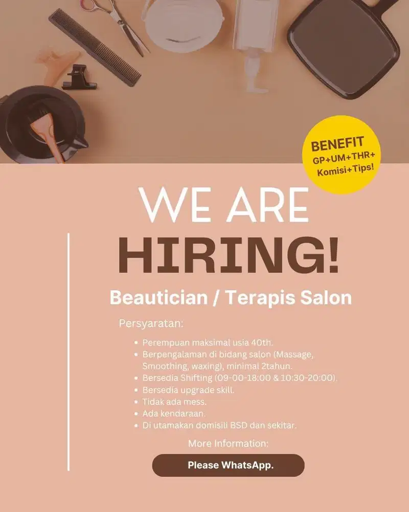 Di cari Terapis Salon!