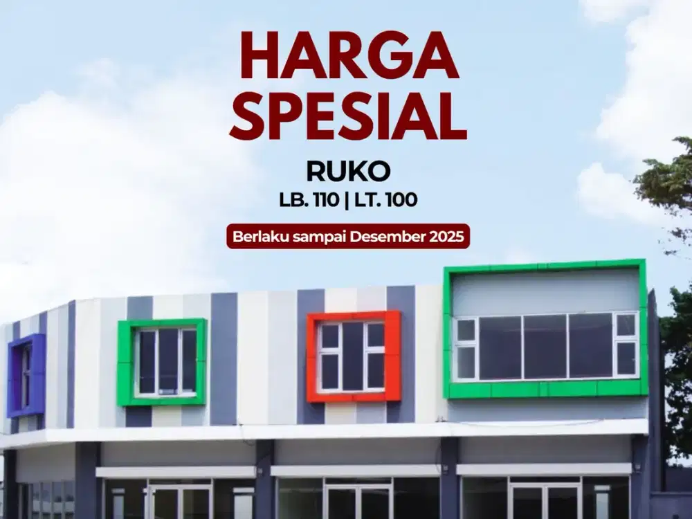 Harga Spesial! Ruko Modern Samping Jalan di Kawasan Strategis Bandung